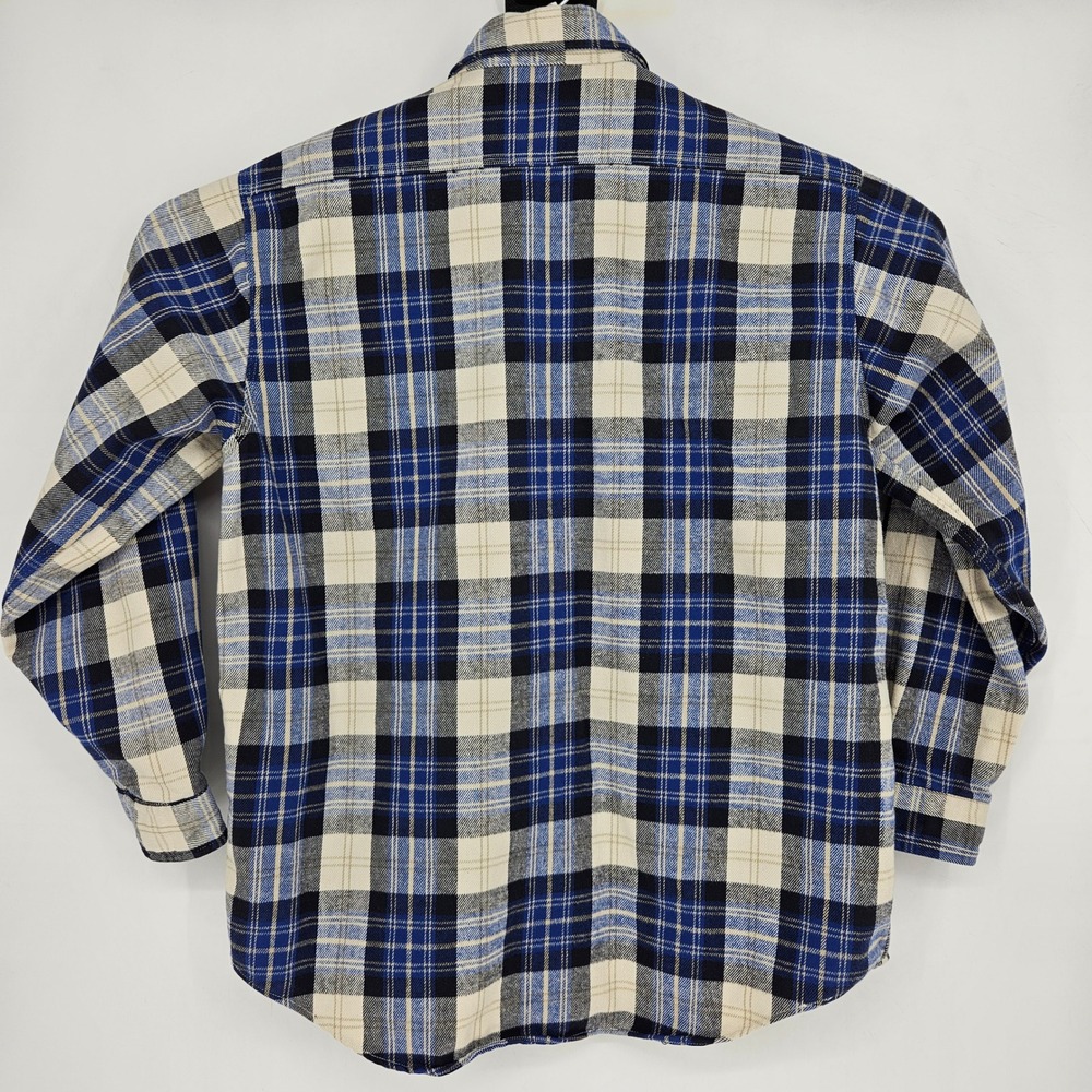 Carhartt Shirt Mens Large Flannel Blue Plaid‎ Long Sleeve Casual Workwear - Picture 3 of 9